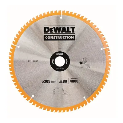 DT1184 DEWALT PILOVÝ KOTOUČ 305x30MM, 80ZUBŮ, ÚHEL BROUŠENÍ ZUBU ATB +5°