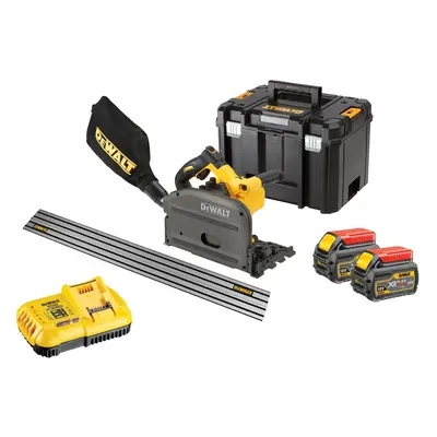 DCS520T2R DeWALT 54VOLT FLEXVOLT AKU PONORNÁ PILA + 1,5 M VODÍCÍ LIŠTA, 2 X 6,0AH AKU FLEXVOLT 