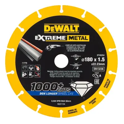 DT40254 DEWALT DIAMANTOVÝ KOTOUČ EXTREME METAL 180 X 22.23 X 1,5 MM