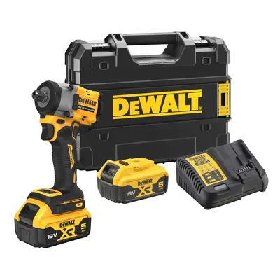 DCF922P2T DEWALT 18V AKU BEZUHLÍKOVÝ RÁZOVÝ UTAHOVÁK 1/2", 2 X 5,0 AH BATERIE XR LI-ION, NABÍJEČ