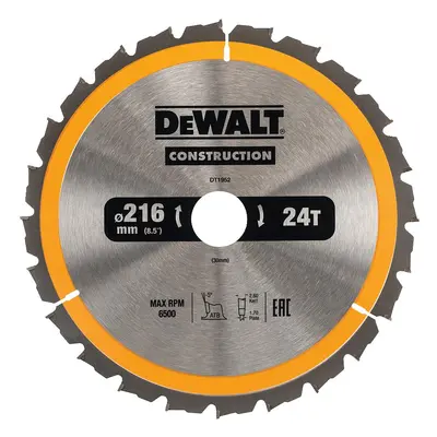 DT1952 DeWALT Pilový kotouč 216x30mm, 24zubů, ATB 5°, rychlý, podélný řez