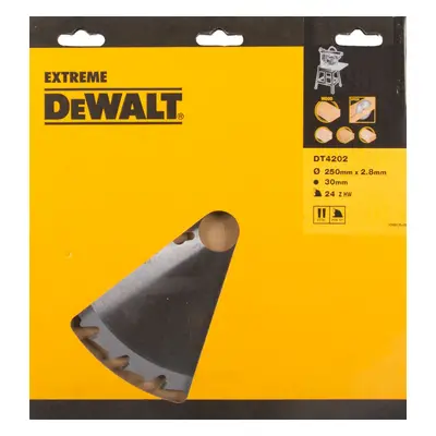 DT4202 DEWALT Pilový kotouč pro pily s radiálním ramenem 250x30mm 24zubů, FT/DL 10°, rychlý pode