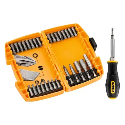 DT71506 DEWALT 30DÍLNÁ SADA BITŮ PZ / TORX, NÁSTAVCŮ + UNIVERZÁLNÍ ROUBOVÁKU