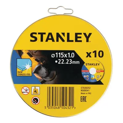 STA38252 STANLEY FATMAX 10DÍLNÁ SADA KOTOUČŮ ⌀115 X 22,2MM X 1,0 MM V KOVOVÉ KRABIČCE