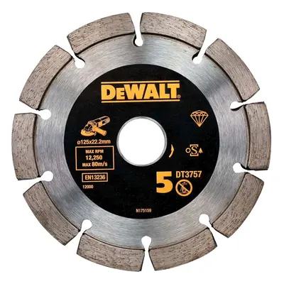 DT3757 DEWALT DIAMANTOVÝ ŘEZNÝ KOTOUČ 125 X 22,2 MM NA SPÁRY