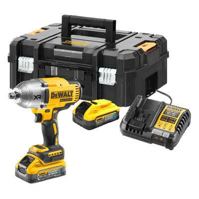 DCF900H2T DEWALT AKU 18V BEZUHLÍKOVÝ RÁZOVÝ UTAHOVÁK 1/2", 2 X POWERSTACK 5,0 AH BATERIE, NABÍJE