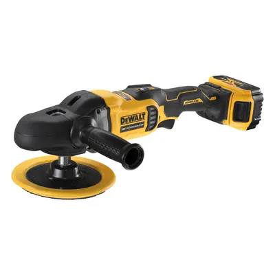 DCM849P2 DEWALT 18V XR BEZUHLÍKOVÁ ROTAČNÍ LEŠTIČKA 125 - 180 MM, 2 X BATERIE 5,0 AH, NABÍJEČKA,