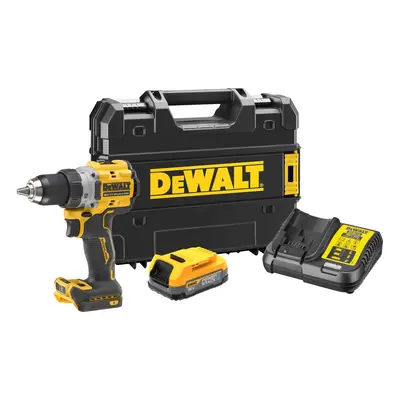 DCD800E1T DeWALT 18V AKU BEZUHLÍKOVÁ VRTAČKA/ŠROUBOVÁK , 1 X 1,7 AH BATERIE POWERSTACK, NABÍJEČK