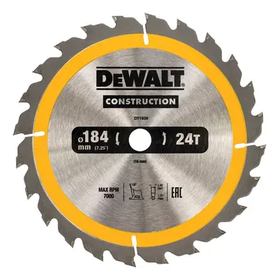 DT1939 DEWALT PILOVÝ KOTOUČ PRO KOT. PILY 184 X 16MM, 24 ZUB, PODÉLNÝ ŘEZ