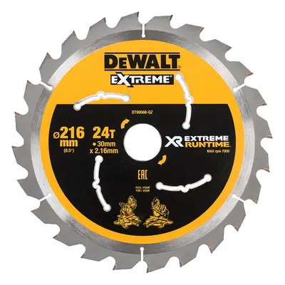 DT99568 DEWALT FLEXVOLT PILOVÝ KOTOUČ 216x30mm 24ZUBŮ ATB +7° PRO AKU POKOSOVÉ PILY