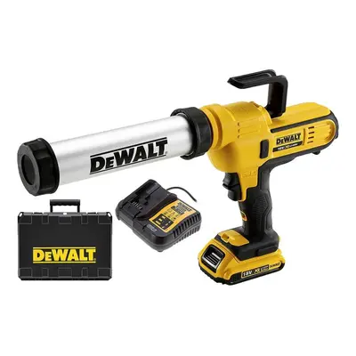 DCE571D1 DEWALT 18VOLT AKU VÝTLAČNÁ PISTOLE 300-400 ML NA KARTUŠE A SÁČKY, 1 X 2,0AH BATERIE XR 