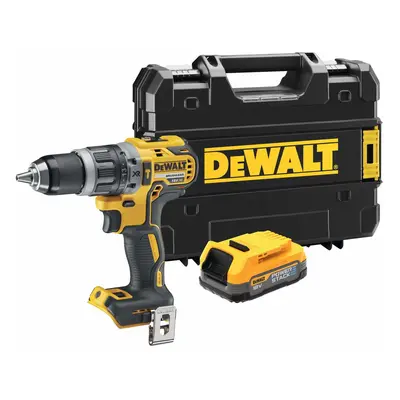 DCD796E1T DEWALT 18V XR AKU BEZUHLÍKOVÁ PŘÍKLEPOVÁ VRTAČKA, 1 X 1,7 AH BATERIE POWERSTACK, BEZ N