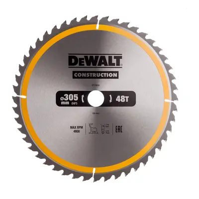 DT1959 DEWALT PILOVÝ KOTOUČ 305x30MM, 48ZUBŮ, ÚHEL BROUŠENÍ ZUBU ATB +10°