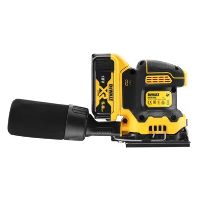 DCW200P2 DEWALT 18V BEZUHLÍKOVÁ VIBRAČNÍ BRUSKA, 2 X 5,0 AH BATERIE, NABÍJEČKA, KUFR T-STAK