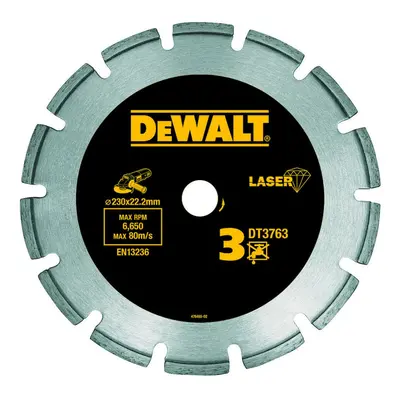 DT3763 DEWALT DIAMANTOVÝ LASER KOTOUČ 230 X 22,2MM PRO TVRDÉ MATERIÁLY / ŽULU