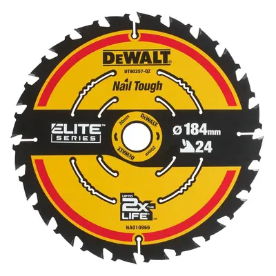 DT90257 DEWALT PILOVÝ ELITE KOTOUČ 184 X 20 MM, 24 ZUBŮ