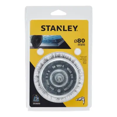 STA36050 STANLEY HRNKOVÝ OCELOVÝ VLNITÝ KARTÁČ HRUBÝ ⌀85MM DO VRTAČKY, UPÍNACÍ STOPKA ⌀ 6MM