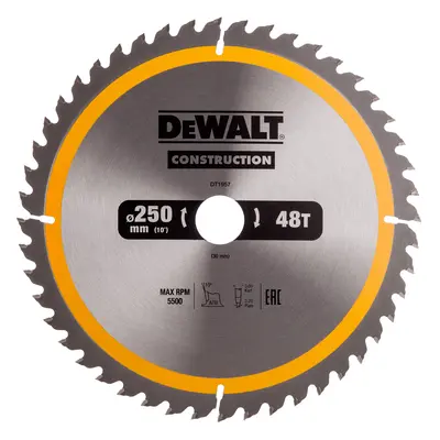 DT1957 DeWALT Pilový kotouč pro stacionární kotoučové pily 250x30mm 48zubů, ATB 10°, univerzální