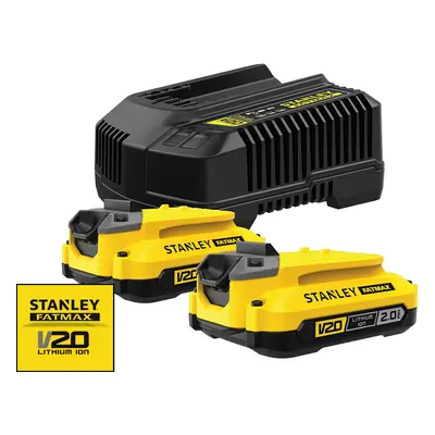 Stanley SFMCB12D2-QW 18V STANLEY® FATMAX® V20 STARTOVACÍ SADA 2,0AH