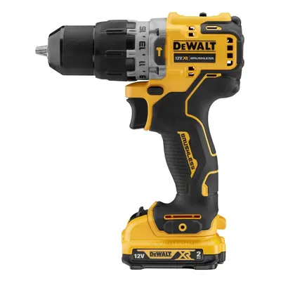 DCD706D2 DEWALT 12V AKU BEZUHLÍKOVÁ PŘÍKLEPOVÁ VRTAČKA/ŠROUBOVÁK, 2 X 2,0 AH BATERIE XR LI-ION,