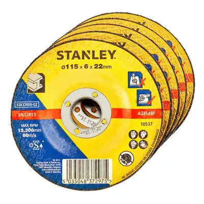 STA32056 STANLEY FATMAX VYPOUKLÝ BRUSNÝ KOTOUČ ⌀115 X 22,0MM X 6,0MM NA KOV, 5 KS