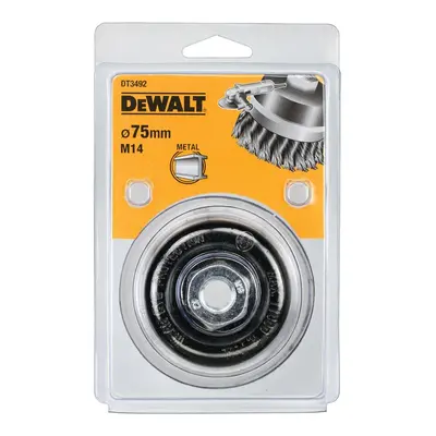 DT3492 DEWALT HRNKOVÝ ROTAČNÍ COPÁNKOVÝ DRÁTĚNÝ KARTÁČ ⌀75MM PRO ÚHLOVÉ BRUSKY