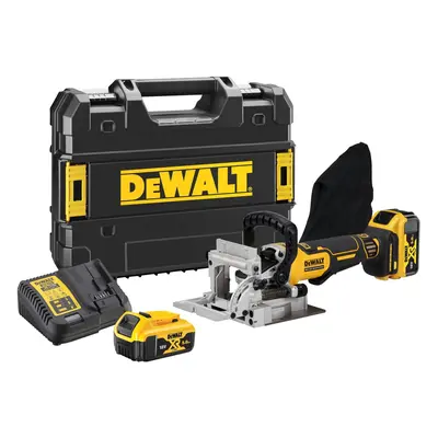 DCW682P2 DEWALT XR 18V AKU BEZUHLÍKOVÁ LAMELOVACÍ FRÉZKA, 2 X 5,0 AH, NABÍJEČKA, KUFR T-STAK