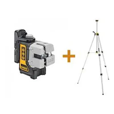 DW089KTRI Samonivelační křížový laser s 3 paprsky + stativ DeWALT