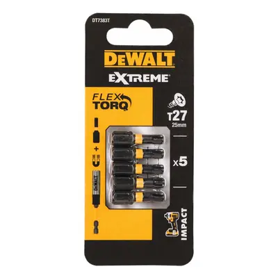 DT7383T DEWALT 5DÍLNÁ SADA BITŮ T27, 25MM, EXTREME TORSION