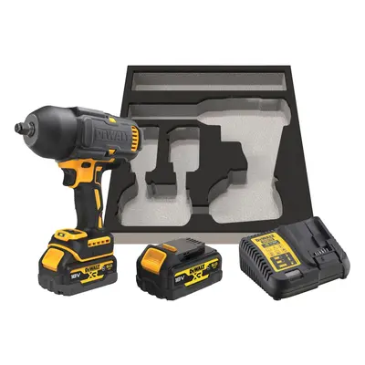 DCF900P2G DEWALT AKU 18V BEZUHLÍKOVÝ RÁZOVÝ UTAHOVÁK 1/2", 2 X 5,0 AH BATERIE, NABÍJEČKA, PUR V