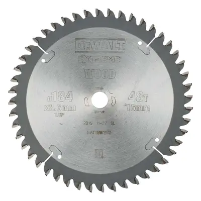 DT4092 Pilový kotouč DeWALT 184x16mm, 48zubů, TCG -5° pro řezání dýhy, laminátu a hliníku