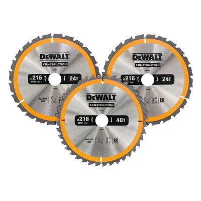 DT1962 DEWALT SADA 3KS PILOVÝCH KOTOUČŮ 216 X 30mm