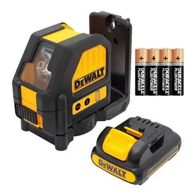 DCE088LR DeWALT ČERVENÝ křížový laser s adaptérem na připojení 4 x AA baterie přes systém XR