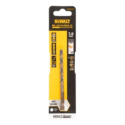 DT20610 DEWALT BLACK AND GOLD VRTÁK SE ŠESTIHRANNOU STOPKOU 7,0 X 111 MM DO KOVU