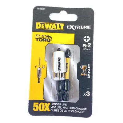 DT70536T DEWALT 2X ŠROUBOVACÍ BIT PH2, 57MM + MAGNETICKÝ DRŽÁK TORSION