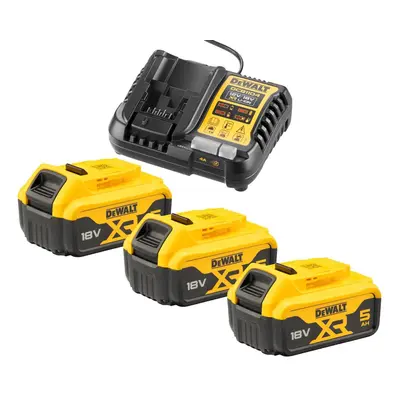 DCB1104P3 DEWALT XR NABÍJEČKA + 3 X 18V BATERIE S KAPACITOU 5,0 AH