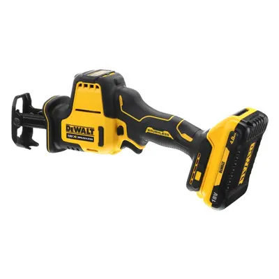 DCS369M2 DEWALT 18V AKU BEZUHLÍKOVÁ KOMPAKTNÍ MEČOVÁ PILA, 2 X 4,0 AH BATERIE, NABÍJEČKA, KUFR T