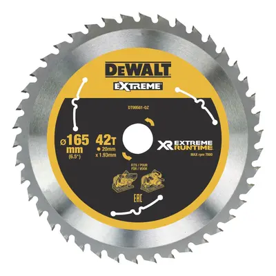 DT99561 DEWALT PILOVÝ KOTOUČ FLEXVOLT PRO KOT. PILY 165X20 42 ZUBŮ