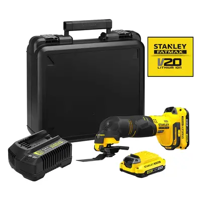 Stanley SFMCE500D2K-QW 18 V STANLEY® FATMAX® V20 AKU MULTIFUNKČNÍ OSCILAČNÍ BRUSKA