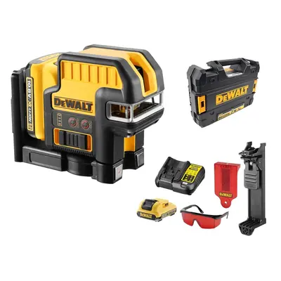 DCE0825D1R DeWALT 10,8V křížový 5-ti bový laser s červeným paprskem 1 x 2,0 Ah