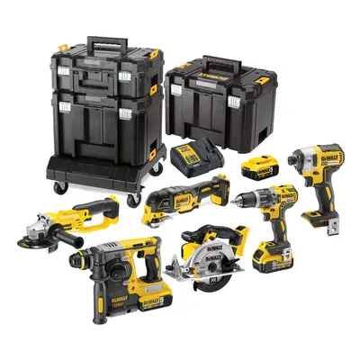 DCK654P3T DEWALT 18VOLT AKU KOMBO SADA 6KS NÁŘADÍ, BATERIE 3 X 5,0 AH XR LI-ION, NABÍJEČKA, 3 X 