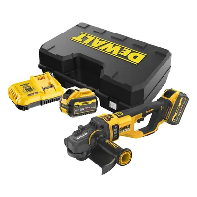 DCG460X2 DEWALT AKU 54V ÚHLOVÁ BEZUHLÍKOVÁ BRUSKA FLEXVOLT 230MM,2 X 9,0 AH BATERIE, NABÍJEČKA, 