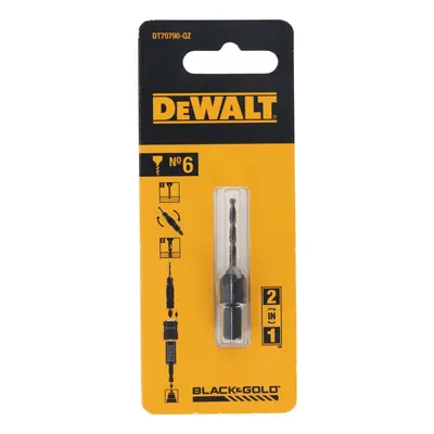 DT70790-QZ DEWALT VODÍCÍ VRTÁK (2,38 MM) SE ZÁHLUBNÍKEM PRO ŠROUBY O PRŮMĚRU 3 MM, NO6