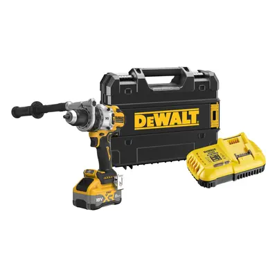 DCD1007WW1T DEWALT AKU 18V BEZUHLÍKOVÁ VRTAČKA S PŘÍKLEPEM, 1 X 8,0 AH BATERIE, NABÍJEČKA, KUFR 