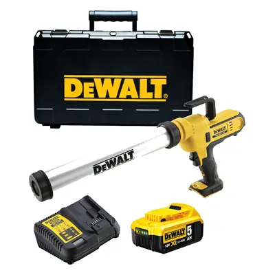 DCE580P1 DEWALT AKU VÝTLAČNÁ PISTOLE 310-600ml18 VOLT 1x BATERIE 5,0Ah XR LI-ION + KUFR