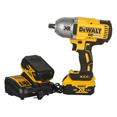 DCF899P2 DEWALT AKU 18V BEZUHLÍKOVÝ RÁZOVÝ UTAHOVÁK 1/2", 2 X 5,0 AH BATERIE, NABÍJEČKA, KUFR T-