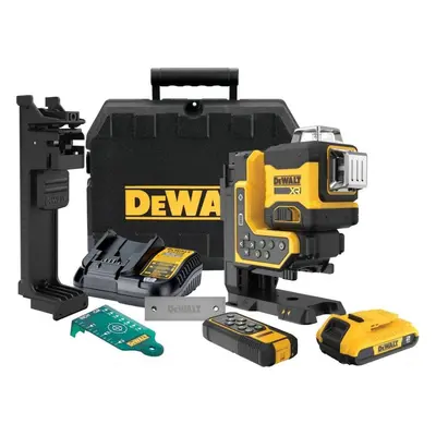 DEWALT LASER DCLE34035D1 18V XR 3X ZELENÝ PAPRSEK 360° S DÁLKOVÝM OVLÁDÁNÍM, 2AH AKU BATERIE, NA