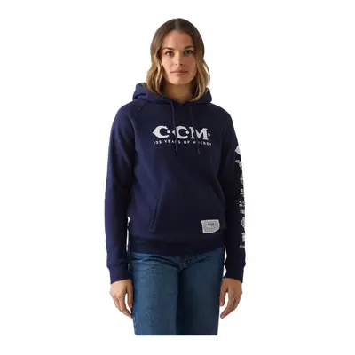 Dámská mikina CCM Years Pullover Hoodie SR, Senior, tmavě modrá