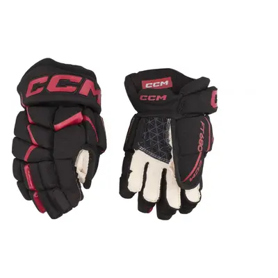 Rukavice CCM Jetspeed FT680 SR, černá-červená, Senior