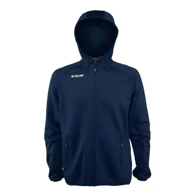 Mikina CCM Locker Room Full Zip Hood SR, Senior, tmavě modrá